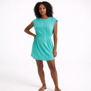 Z Supply Rowen Cabana Green Dress Size Medium NWT Cruise Vacation Beach Knit